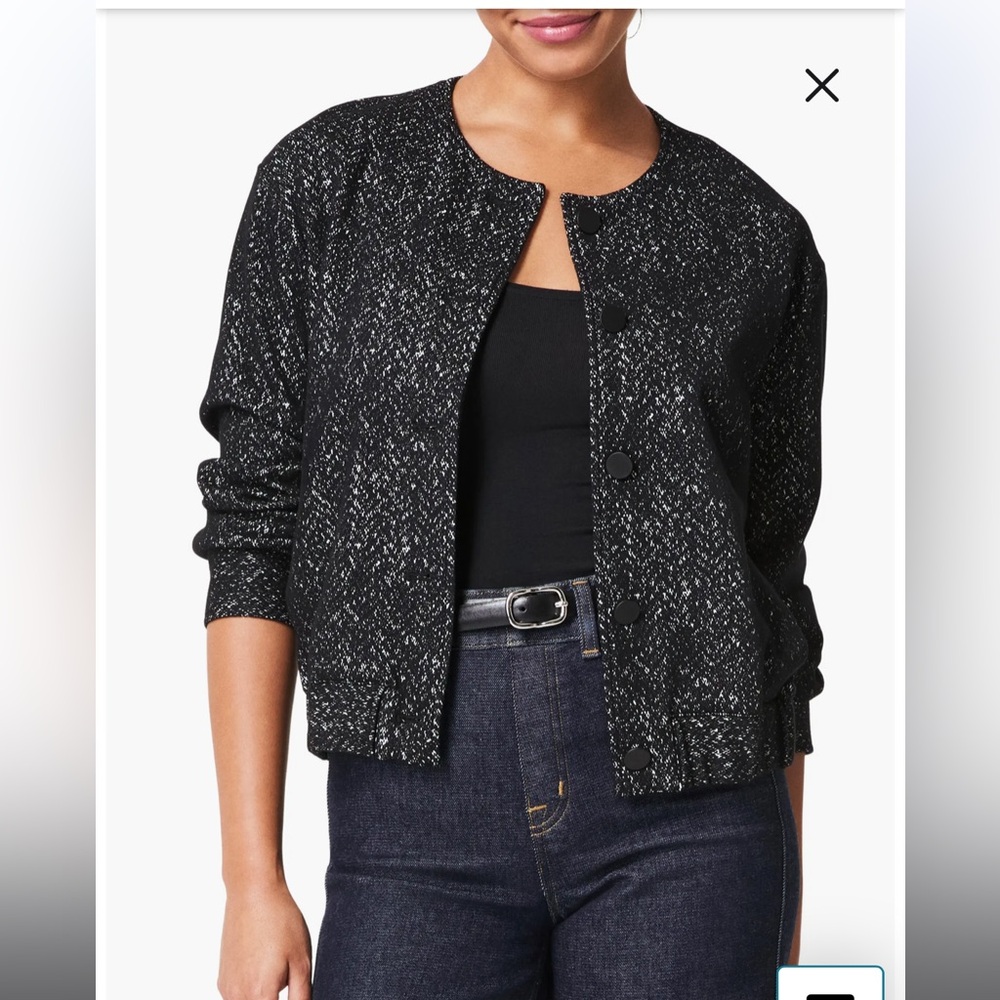 SPANX Herringbone Ponte Knit Bomber Jacket
